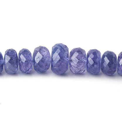 5-10mm Tanzanite Faceted Rondelles 17 inch 107 beads AA