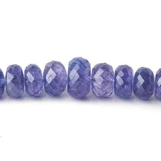 5-10mm Tanzanite Faceted Rondelles 17 inch 107 beads AA
