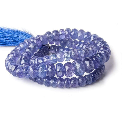 5-10mm Tanzanite Faceted Rondelles 17 inch 107 beads AA