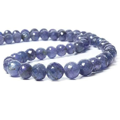 5-10mm Tanzanite faceted round Beads 16 inch 68 pieces