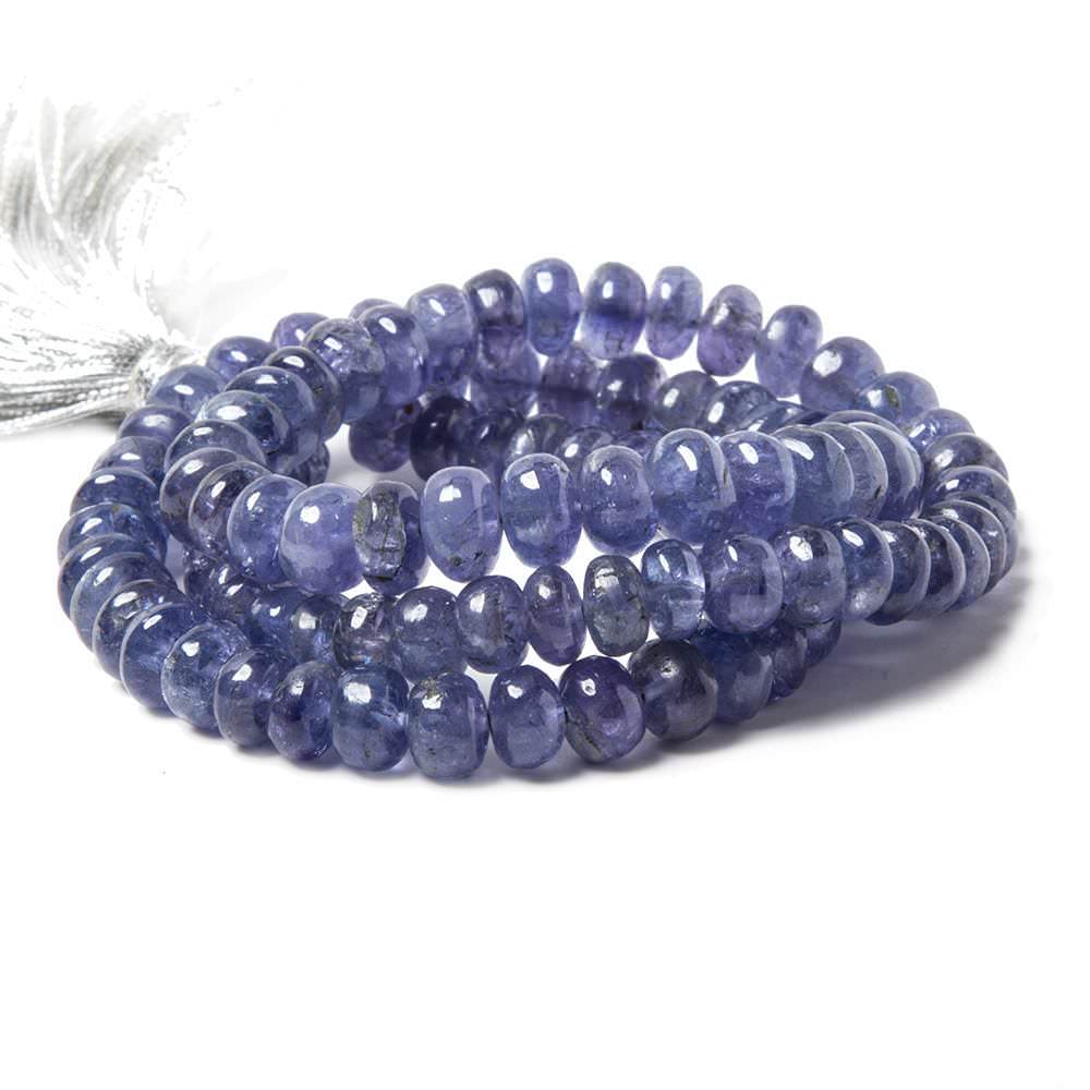 5 - 10mm Tanzanite Plain Rondelle Beads 18 inch 110 pieces
