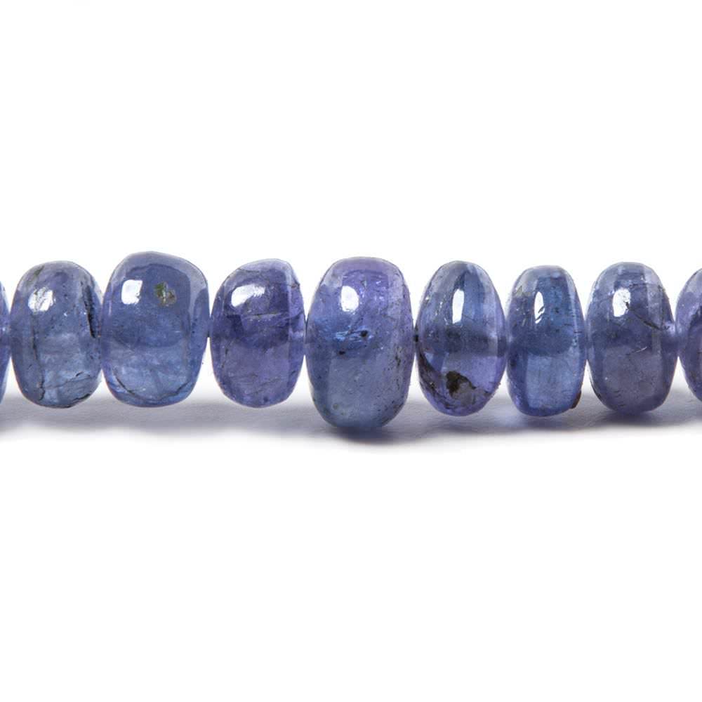 5 - 10mm Tanzanite Plain Rondelle Beads 18 inch 110 pieces