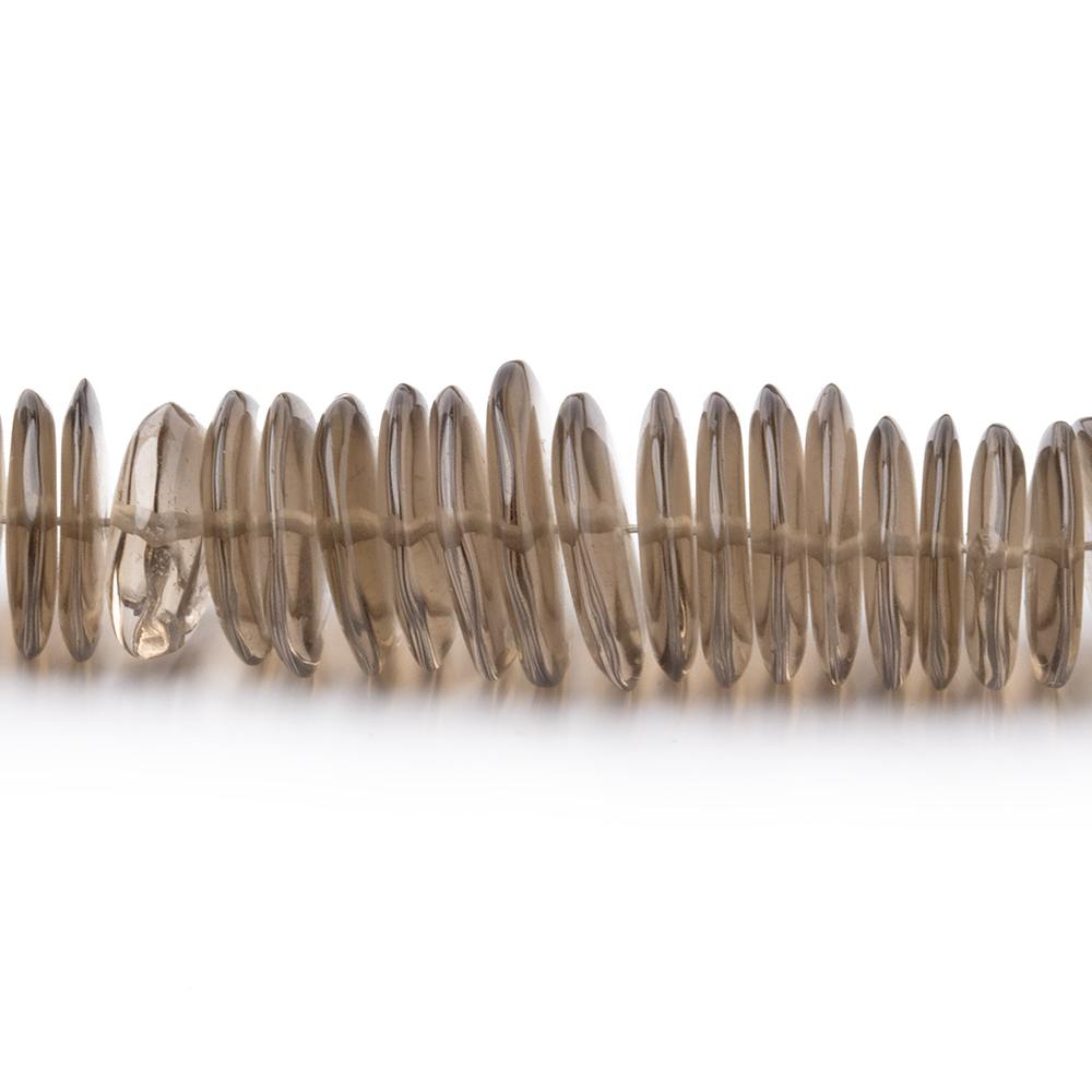 5-11.5mm Smoky Quartz German Cut Plain Rondelles 16 inch 230 Beads