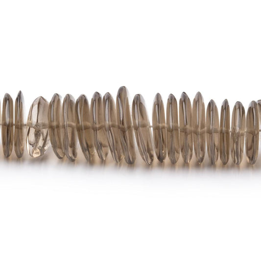 5-11.5mm Smoky Quartz German Cut Plain Rondelles 16 inch 230 Beads