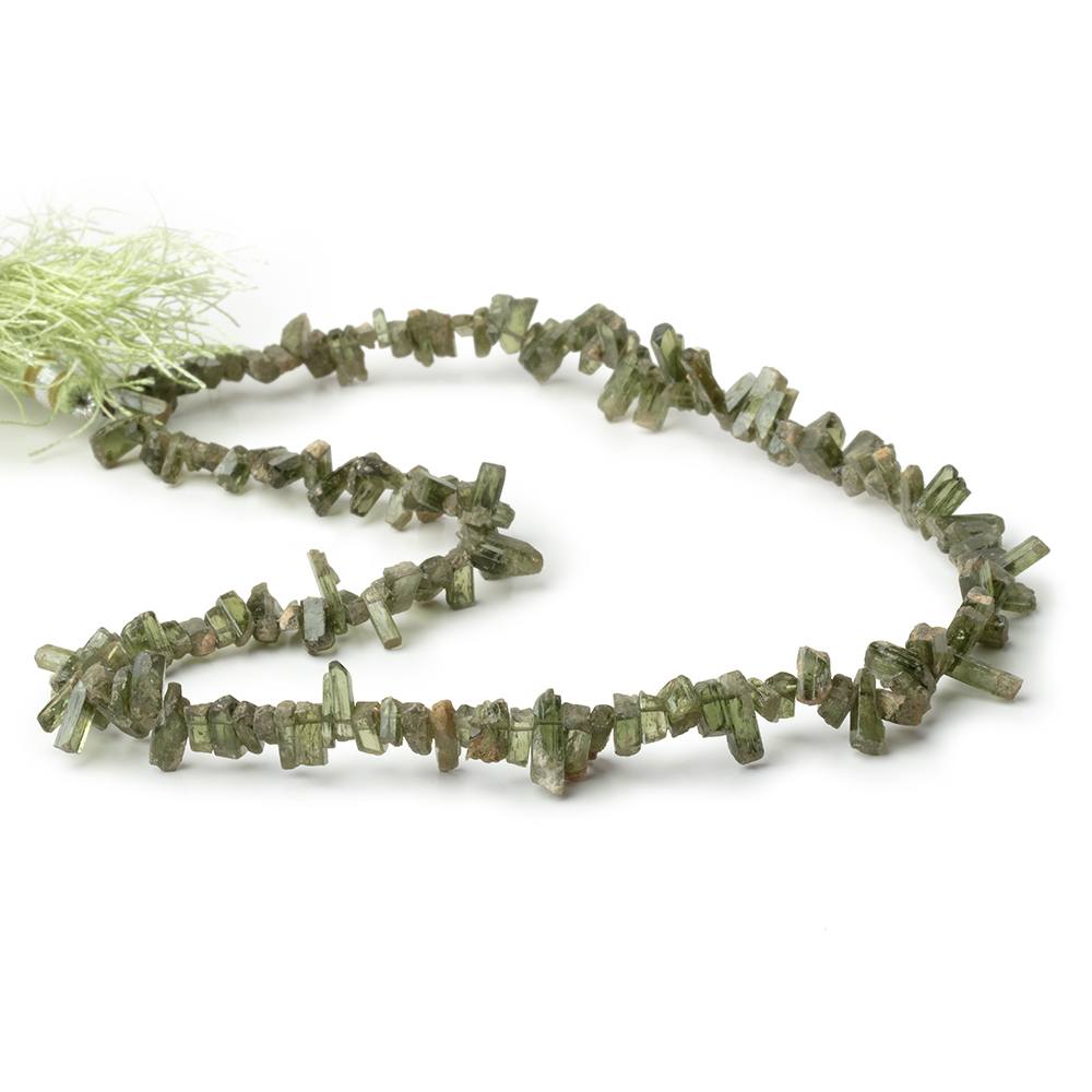 5-11mm Chrome Diopside Top Drilled Natural Crystals 16 inch 127 pieces