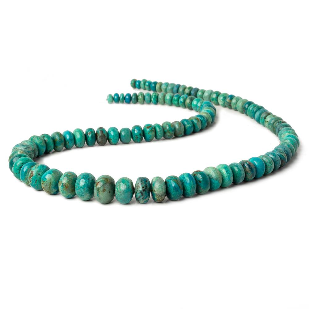 5-11mm Chrysocolla plain rondelle beads 18 inches 96 pieces A