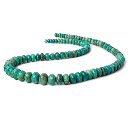 5-11mm Chrysocolla plain rondelle beads 18 inches 96 pieces A