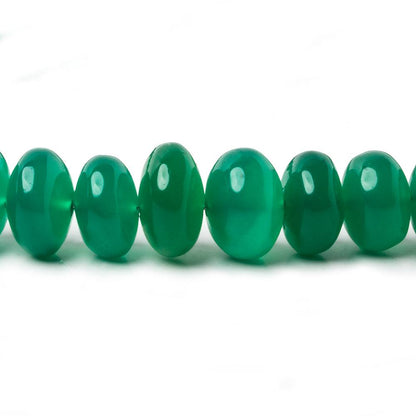 5-11mm Green Onyx Plain Rondelle Beads 16 inch 65 pieces