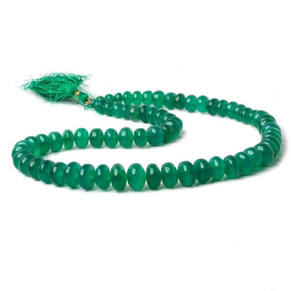5-11mm Green Onyx Plain Rondelle Beads 16 inch 65 pieces