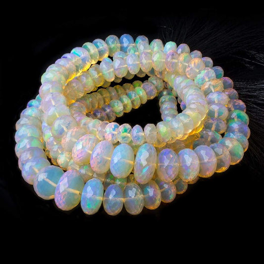 5-12mm Golden Ethiopian Opal faceted rondelle beads 16.5 inch 110 pieces