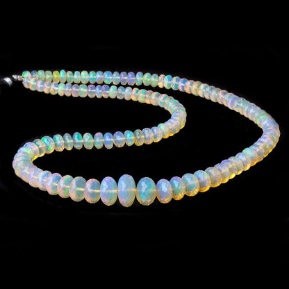 5-12mm Golden Ethiopian Opal faceted rondelle beads 16.5 inch 110 pieces