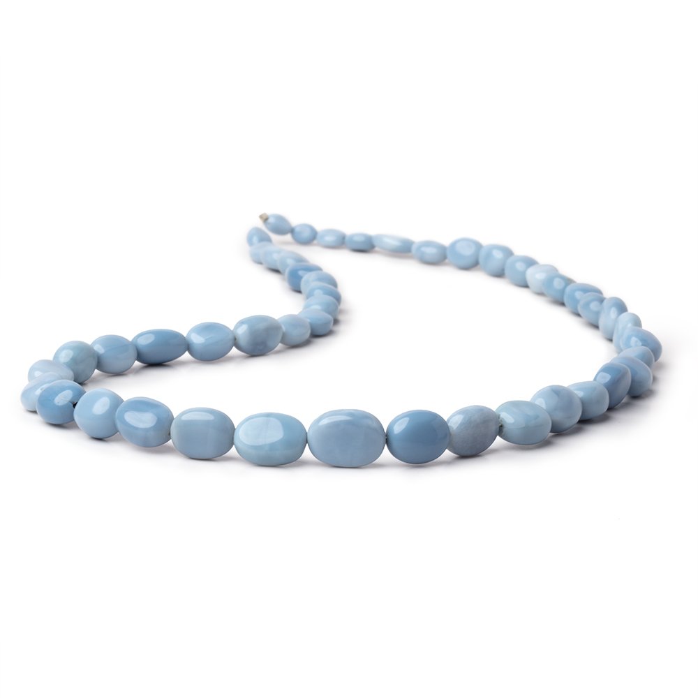 5-12mm Owyhee Denim Blue Opal Plain Oval Beads 16 inch 42 pieces