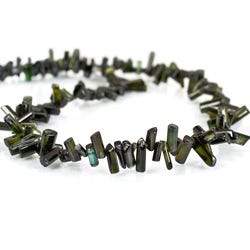 5-13mm Green Tourmaline Natural Crystal Top Drilled 180 pcs