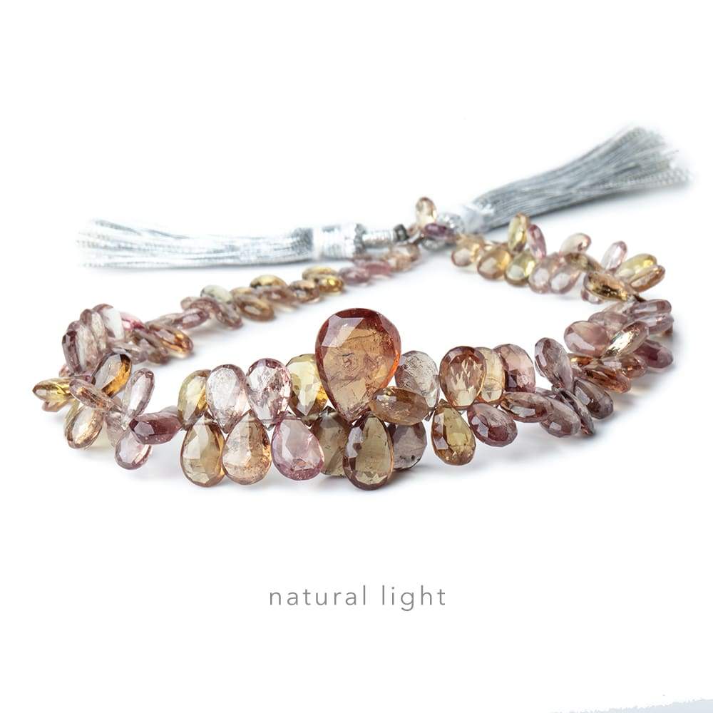 5-14mm Color Change Garnet Faceted Pear Beads 9 inch 104 pieces AAA