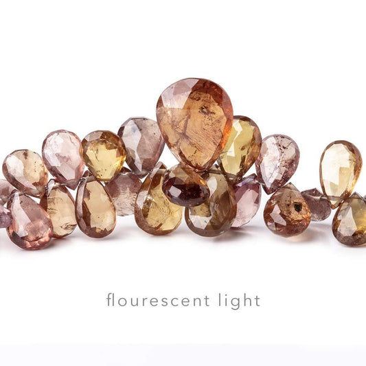 5-14mm Color Change Garnet Faceted Pear Beads 9 inch 104 pieces AAA