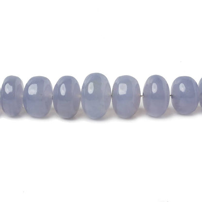 5-14mm Turkish Blue Chalcedony plain rondelle beads 16 inch 80 pieces AA