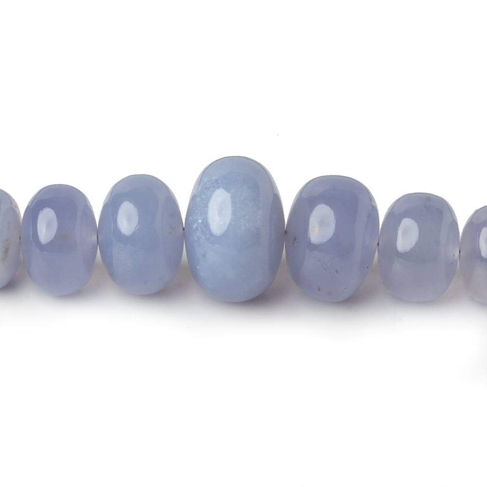 5-14mm Turkish Blue Chalcedony plain rondelle beads 16 inch 80 pieces AA