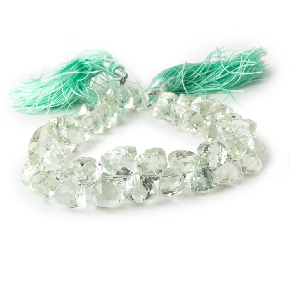 5-15mm Prasiolite Faceted Top Drilled Trillions 8 inch 53 Beads