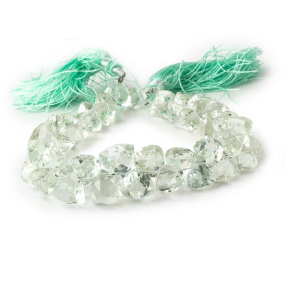 5-15mm Prasiolite Faceted Top Drilled Trillions 8 inch 53 Beads
