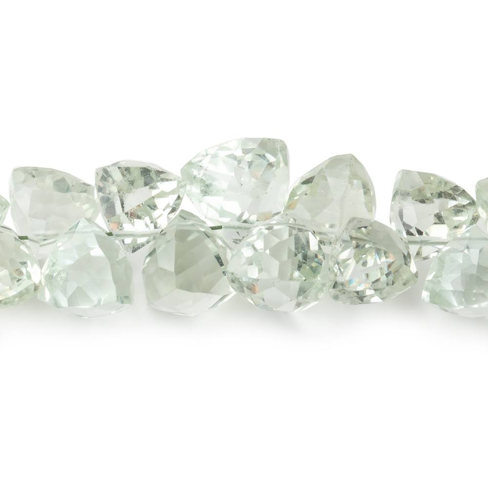 5-15mm Prasiolite Faceted Top Drilled Trillions 8 inch 53 Beads