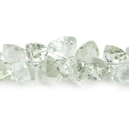 5-15mm Prasiolite Faceted Top Drilled Trillions 8 inch 53 Beads