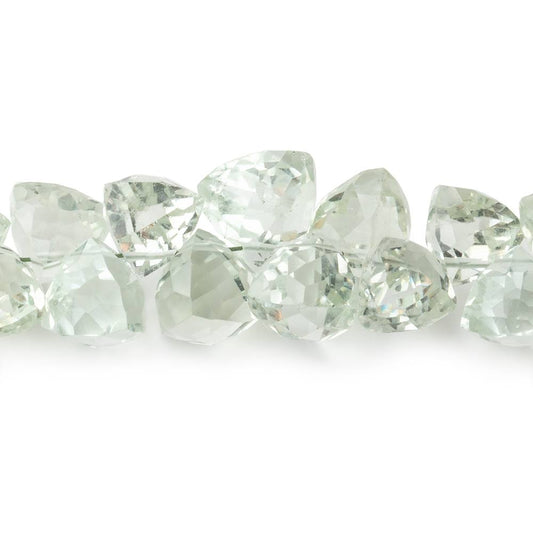 5-15mm Prasiolite Faceted Top Drilled Trillions 8 inch 53 Beads