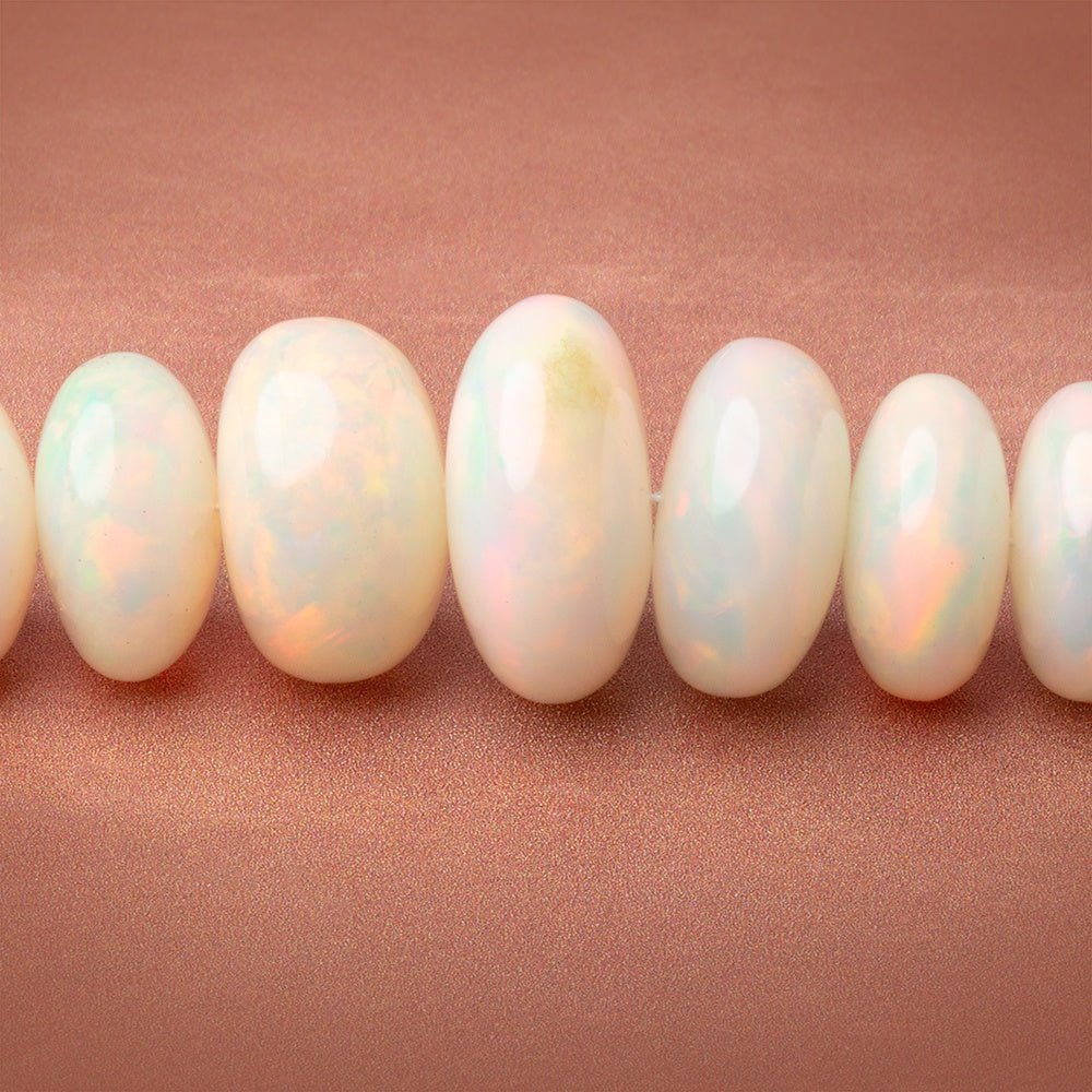 5-16mm Ethiopian Opal Plain Rondelle 20 inch 94 Beads AAA