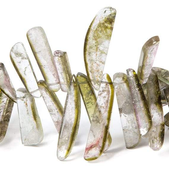 5-27mm Watermelon Tourmaline Beads Top Drilled Slices, AAA Grade 125 pcs