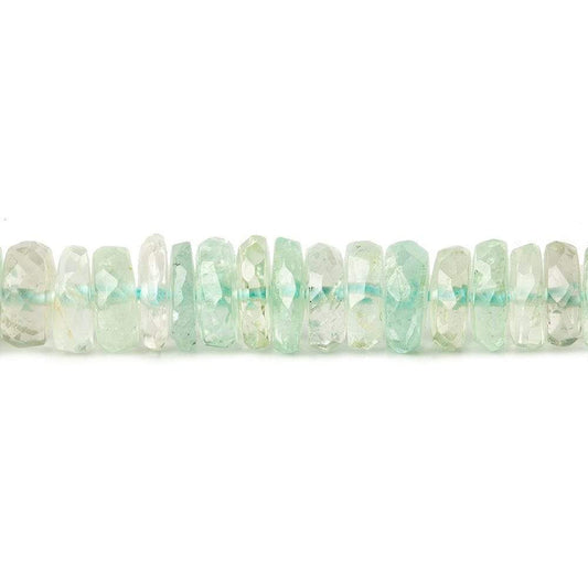 5-5.5mm Aquamarine faceted heshi Beads 15 inch 198 pieces