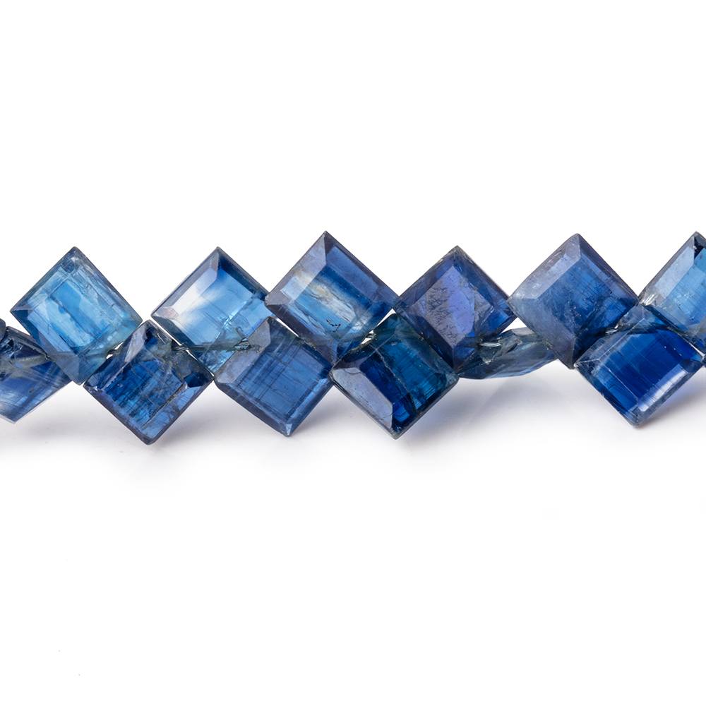 5-5.5mm Kyanite Bevel Cut Square Beads 7.5 inch 53 pieces