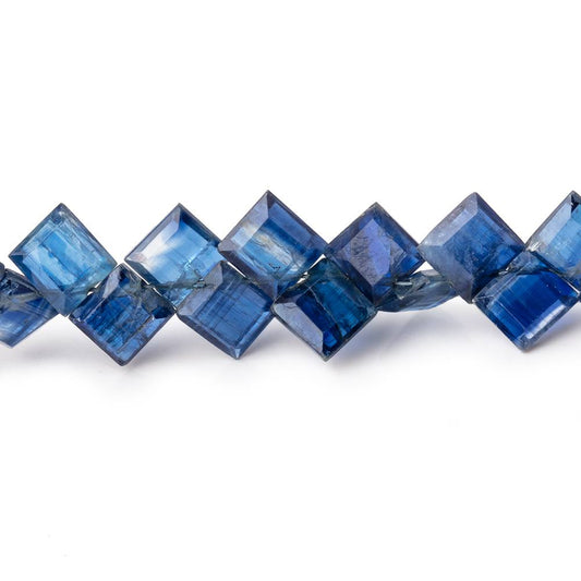 5-5.5mm Kyanite Bevel Cut Square Beads 7.5 inch 53 pieces