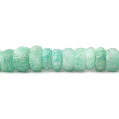 5-5.5mm Matte Amazonite rondelle beads 12 inch 110 pieces