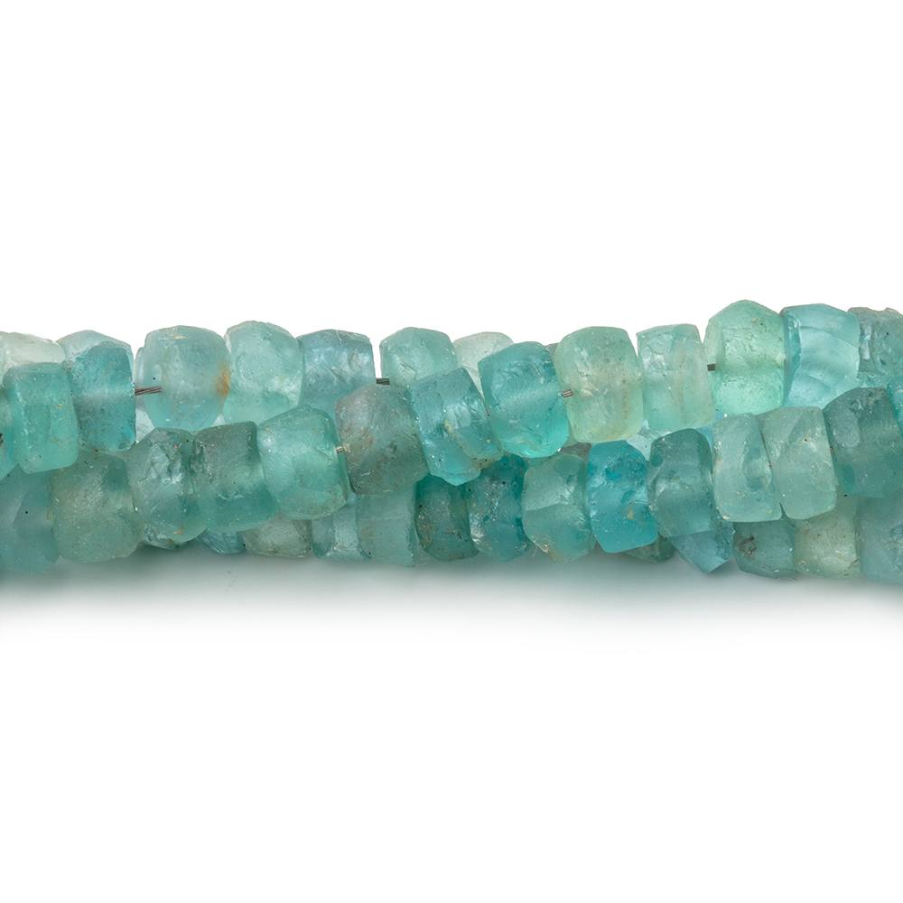 4mm Matte Apatite Faceted Rondelle Beads 13 inch 90 pieces