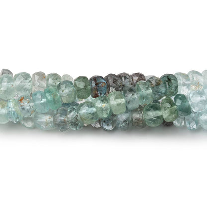 5-5.5mm Multi Moss Aquamarine faceted rondelle beads 16 inch 127 pieces