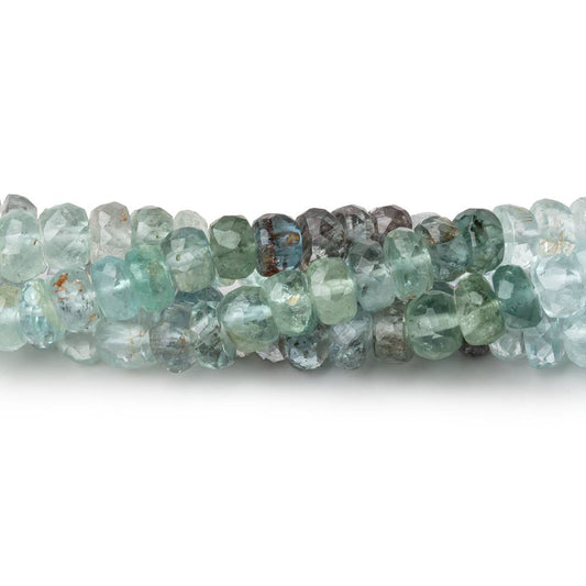 5-5.5mm Multi Moss Aquamarine faceted rondelle beads 16 inch 127 pieces