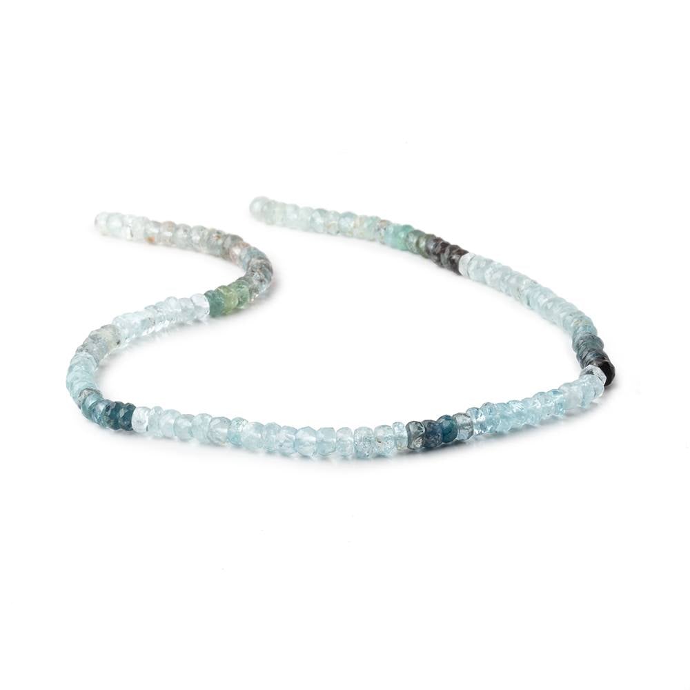 5-5.5mm Multi Moss Aquamarine faceted rondelle beads 16 inch 127 pieces