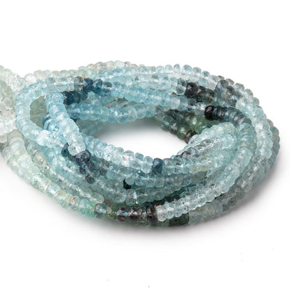 5-5.5mm Multi Moss Aquamarine faceted rondelle beads 16 inch 127 pieces