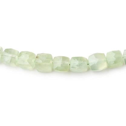 5-5.5mm Prehnite Faceted Cube Beads 8 inch 35 pieces