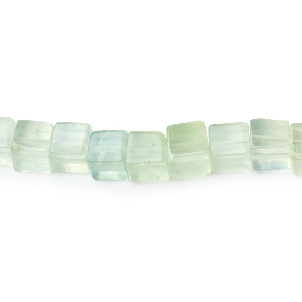 5-5.5mm Prehnite Plain Cube Beads 16 inches 78 pieces