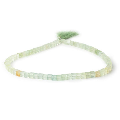 5-5.5mm Prehnite Plain Cube Beads 16 inches 78 pieces