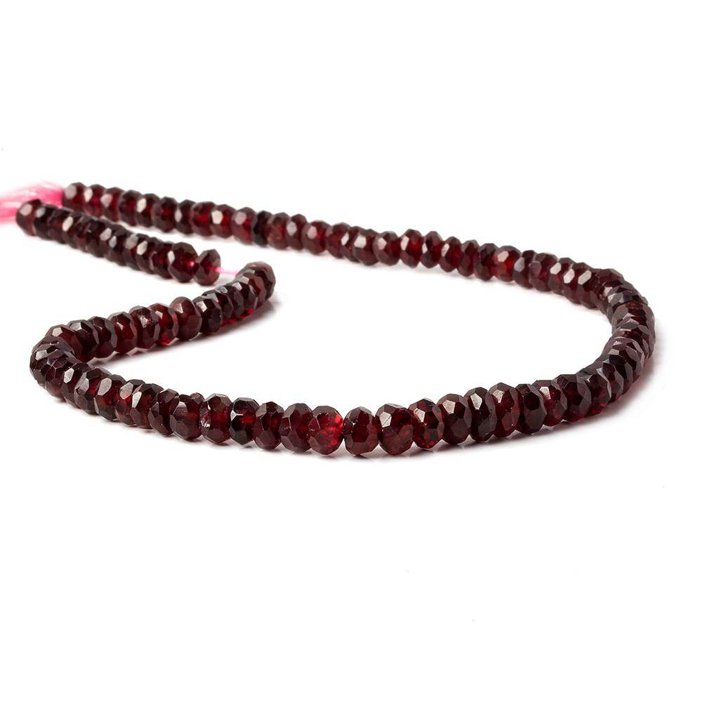 5-5.5mm Rhodolite Garnet Faceted Rondelle Beads 14 inch 92 pieces