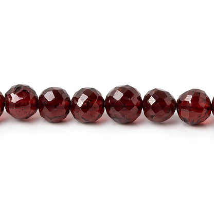6-6.5mm Mozambique Garnet Faceted Round Beads 15.75 inch 68 pieces