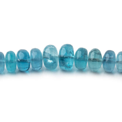 5-6.5mm Teal Fluorite Plain Rondelle Beads 18 inch 128 pieces AA