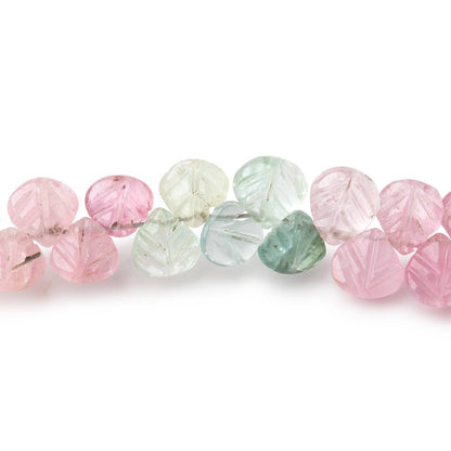 5-6mm Afghani Tourmaline Carved Heart Beads 7.5 inch 62 pieces AA