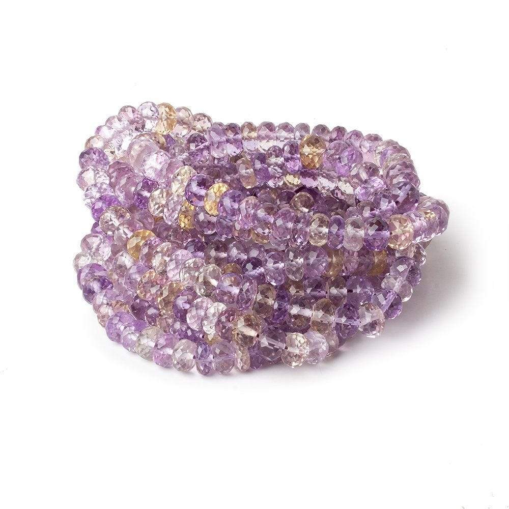 5-6mm Ametrine Faceted Rondelles 16 inch 120 Beads AA