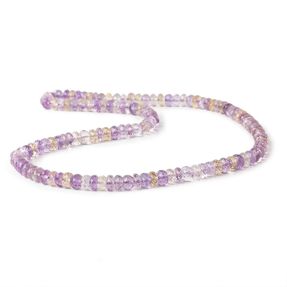5-6mm Ametrine Faceted Rondelles 16 inch 120 Beads AA