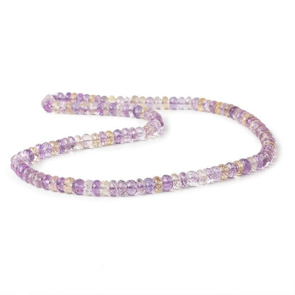 5-6mm Ametrine Faceted Rondelles 16 inch 120 Beads AA