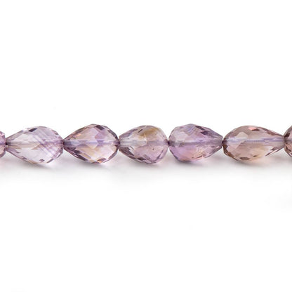 6x9 Amethyst Straight Drilled Faceted Tear Drop Beads 15.5 inch 44 pieces