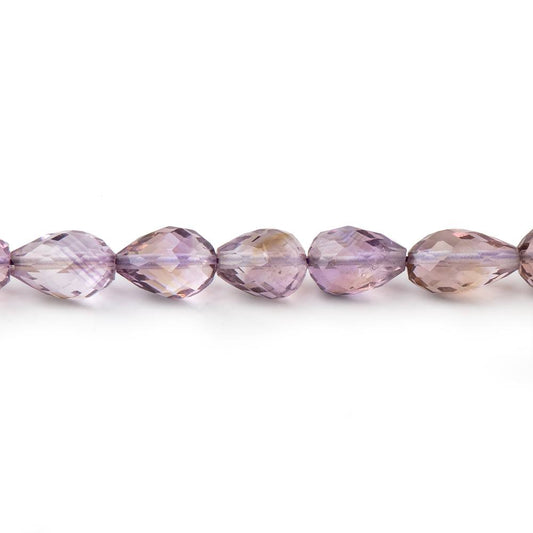 6x9 Amethyst Straight Drilled Faceted Tear Drop Beads 15.5 inch 44 pieces