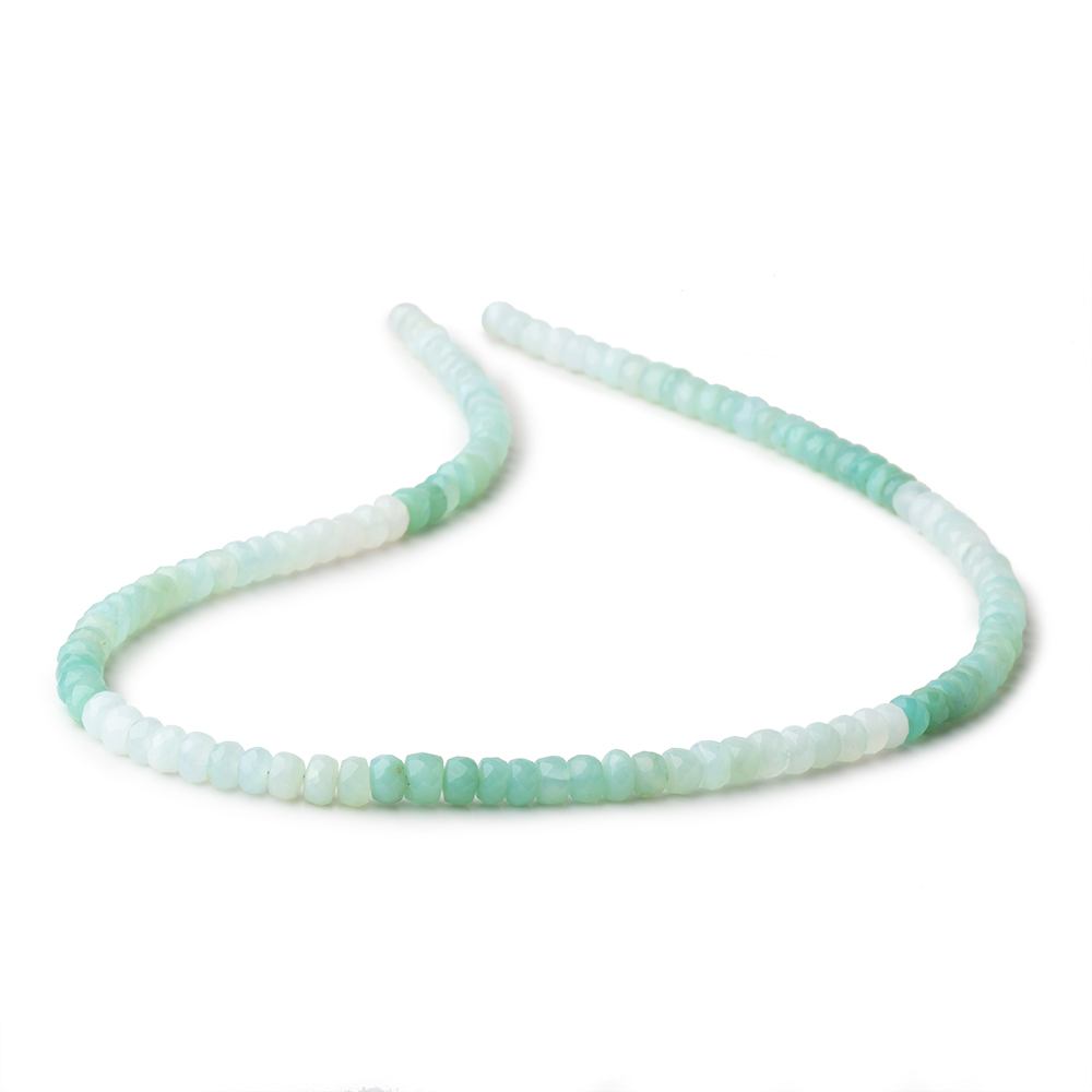 5-6mm Blue Peruvian Opal Faceted Rondelle Beads 16 inch 105 pieces
